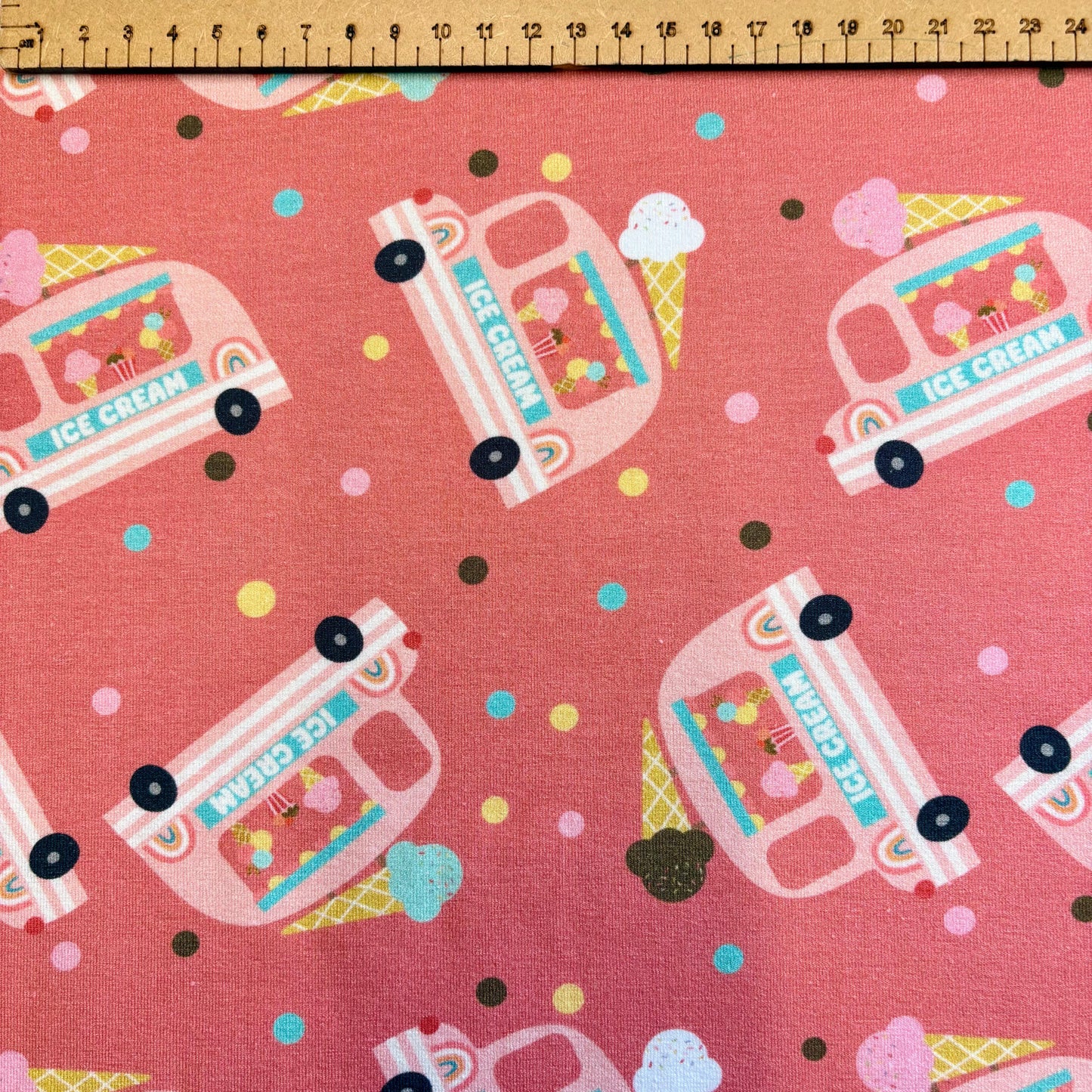 Retro ice cream adventure Premium Cotton Lycra Jersey Fabric – Kids Fabric image 2