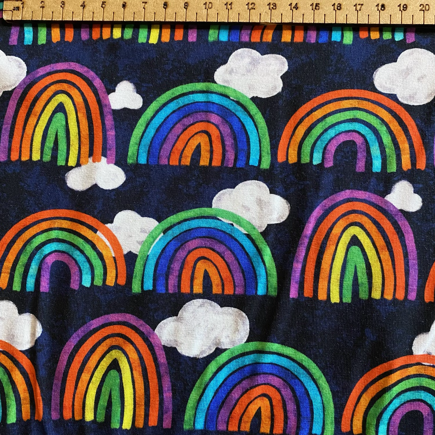 Twilight, rainbow delight - premium cotton lycra jersey stretch kids fabric image 1