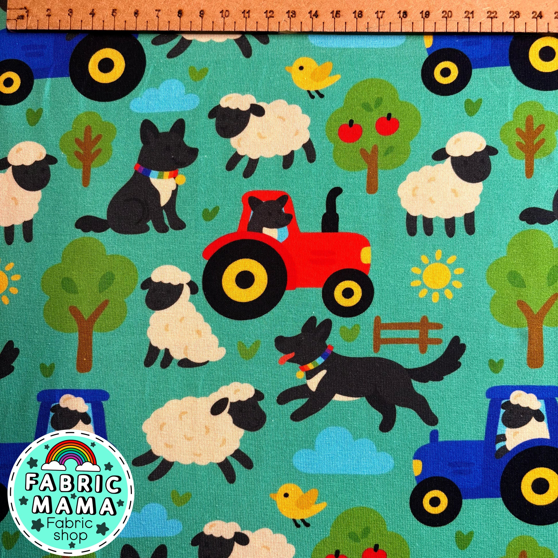 PREORDER  Round em' up Premium Cotton Lycra Jersey Fabric – Kids Stretch Fabric image 1