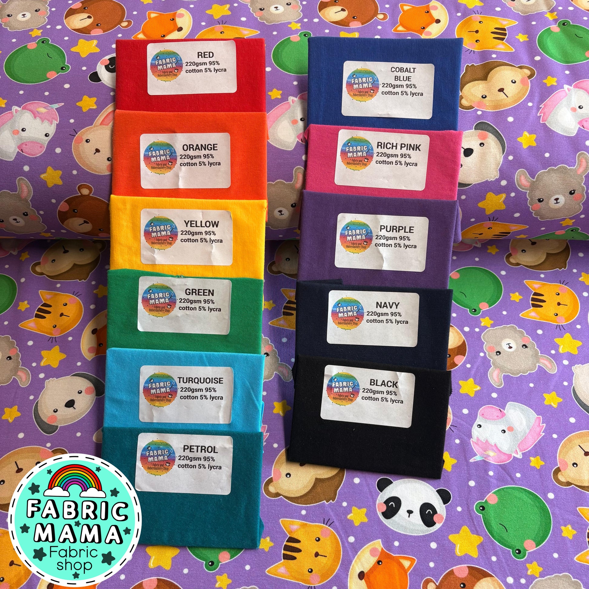 Cuties - premium cotton lycra jersey kids stretch fabric image 2