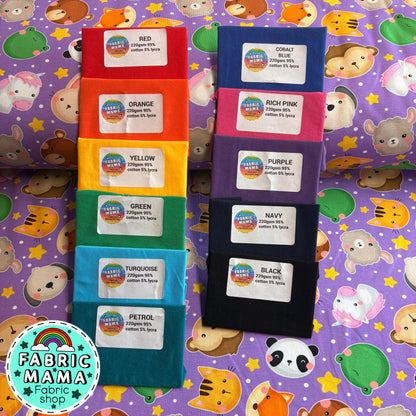 Cuties - premium cotton lycra jersey kids stretch fabric image 2