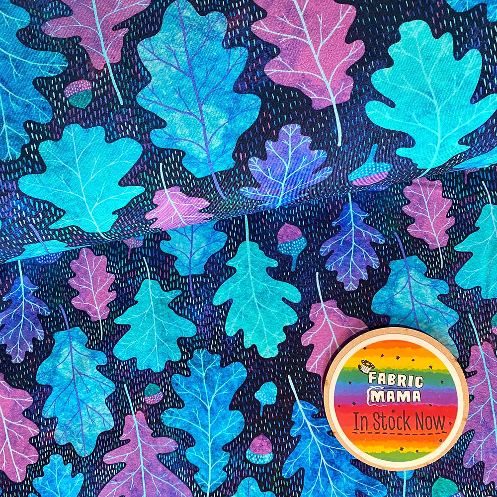 PREORDER  Acorns -Premium Cotton Lycra Jersey Fabric – Kids Stretch Fabric UK