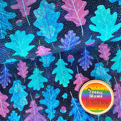 PREORDER  Acorns -Premium Cotton Lycra Jersey Fabric – Kids Stretch Fabric UK