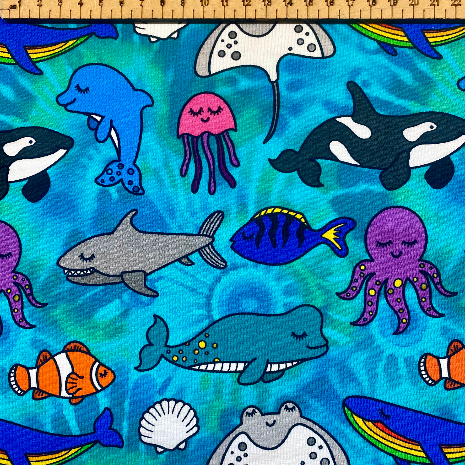 Under the sea - Premium cotton lycra Jersey Stretch Kids Fabric image 1