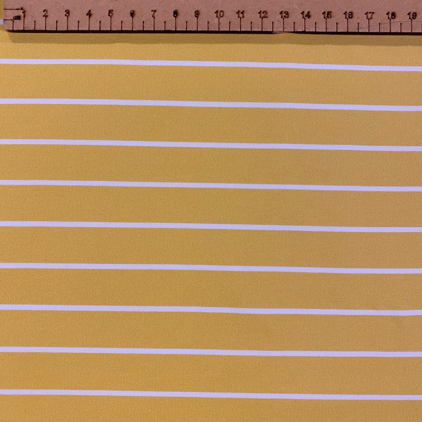 Breton stripes YELLOW -Premium Cotton Lycra Jersey Fabric – Kids Stretch Fabric image 1